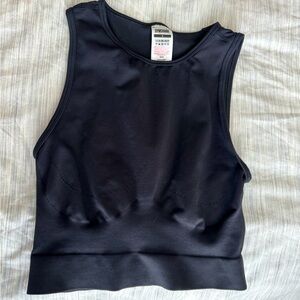 Gymshark Sweat Seamless Midi Tank - Black (small)